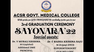 ACSR GOVTMEDICAL COLLEGE 3rd GRADUATION CEREMONY [upl. by Muiram]