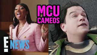 BEST Celebrity MCU Cameos Matt Damon Megan Thee Stallion amp More  E News [upl. by Yatnoed]