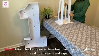 Number 1 4FT Tall Marquee Light Up Number Tutorial From JOYBOX DESIGN [upl. by Ellimac916]