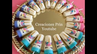 Paletas de Gelatina Unicornio🦄 Gelapaletas para mesa de postres [upl. by Asseral]