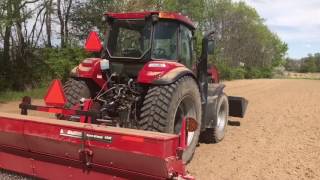 Brillion seeding alfalfa Barenbrug hybrid alfalfa grass mix with Case Farmall fendt jcb [upl. by Glialentn]