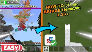 How to jump bridge amp Auto Clicker in MCPE 116 Keymapper [upl. by Lord]