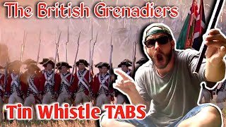 The British Grenadiers song Redcoats from The Patriot  Tin Whistle D Tutorial TABS [upl. by Arimak]