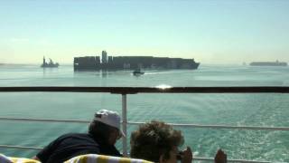 Suez Canal Passage seen from cruise ship  Passage SuesKanal mit Kreuzfahrtschiff [upl. by Anej197]