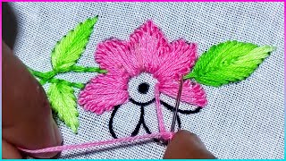 Attractive Flower Embroidery Design।। Hand Embroidery।। Ah Embroidery 20 [upl. by Adebayo172]