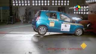 2013 Suzuki CelerioAlto LatinNCAP Frontal Offset Four Stars  Dual Airbags [upl. by Mighell589]