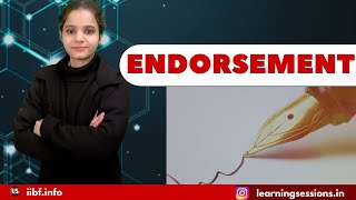 ENDORSEMENT  ENDORSEMENT EXPLAIN IN HINDI  JAIIB IMPORTANT CONCEPTS  JAIIB EXAM 2022 SHORTS [upl. by Aicnarf]