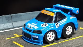 Tooned Nissan Skyline GTR R34 Calsonic by ChoroQ w3D printed wheelswap [upl. by Swanson]