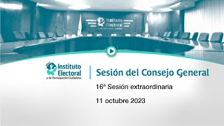 16ª Sesión extraordinaria del Consejo General del IEPC Jalisco 11 octubre 2023 [upl. by Goles]