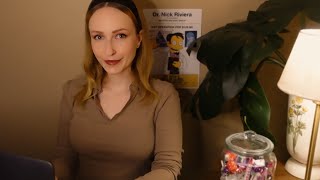 ASMR  Medical Receptionist Roleplay  Asks you About your Symptoms❤️ Soft Spoken Typing amp Candy🍬 [upl. by Nauqad]