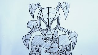 How To Draw The Iron Speder  Spider Man [upl. by Kosak187]