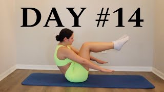 Day 14 Pilates Beginner 30 Day Workout Challenge At Home No Equipment [upl. by Onivla767]