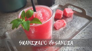 Delicioso fresquito GRANIZADO de SANDIA 🍉 Watermelon Slushie shorts [upl. by Desdamona]