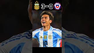 Argentina 🇦🇷 vs chile 🇨🇱 🔥🥶 World Cup Qualifier 2024 shorts football youtube [upl. by Egiap]