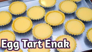 RESEP CARA MEMBUAT EGG TART ORIGINAL YANG ENAK [upl. by Stavro]