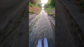 POV Skiing the Ditch 57kmh [upl. by Nosnirb]