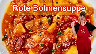 Rote BohnensuppeVegane Kidneybohnen Suppeeinfaches Rezept [upl. by Llebana]