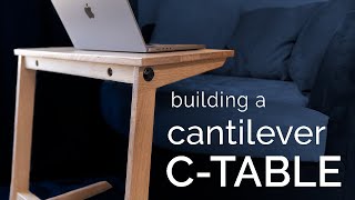 Building a CANTILEVER SIDE TABLE  C Table  End Table  FREE PLANS [upl. by Malliw]