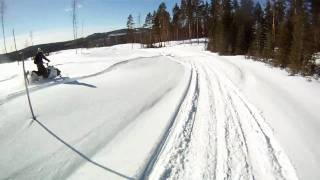 Snowmobile crash with ski doo rev [upl. by Iago]