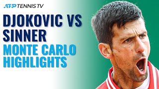 Novak Djokovic vs Jannik Sinner  Monte Carlo 2021 Highlights [upl. by Ikkiv]