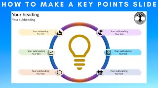 Powerpoint Tutorial Key Points Presentation  Rounded Infographic  Key Points Slide Template [upl. by Bough11]