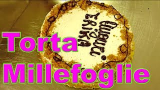 Torta Millefoglie per Festa di Compleanno Bambino o Comunione  Pasta Sfoglia Crema [upl. by Sllew]