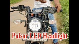 How to install 7quot LED Headlight on Pulsar 180 [upl. by Namar764]