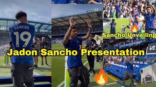 Jadon Sancho Presentation at Stamford Bridge 🔥Chelsea vs Crystal Palace  Sancho Unveiling [upl. by Lorant]