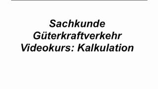 Fachkunde Prüfungsthema Fahrzeugkalkulation [upl. by Shimkus631]