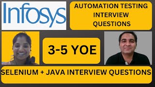 Infosys Automation Testing Interview Java Interview Questions 35 YOE [upl. by Stalker]