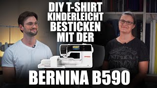 BERNINA  Wir haben Neuigkeiten  TShirt besticken mit Christin und Felix [upl. by Brouwer]