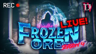 Live Diablo IV  FROZEN ORB  PIT 70  Speed farming and Masterworking  Level 100  Season 4 [upl. by Desi]