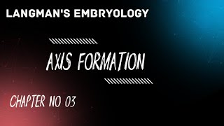 mixupstudy2949 Langmans Embryology Chapter  03 Axis Formation [upl. by Ddot]