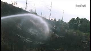 Feuer auf dem Rangierbahnhof Maschen Waldbrand an den Gleisen 150 Feuerwehrleute im Einsatz [upl. by Cocke81]