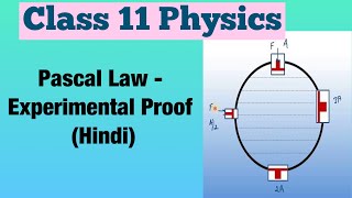 Pascal Law  Experimental Proof Hindi  Class 11  Physics [upl. by Ardeahp187]