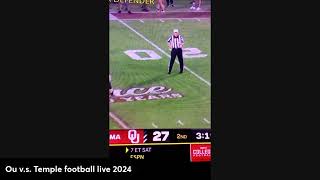 Ou vs Temple college football 2024🚨🚨❤️🙏🏼🤟🏻 [upl. by Rasec]