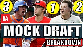 2024 MLB Mock Draft 40 Breakdown With Baseball Americas Carlos Collazo [upl. by Naejeillib]