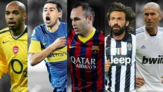 Los jugadores mas Elegantes de la Historia Pt1► Henry ● Iniesta ● Riquelme ● Pirlo ● Zidane●HD [upl. by Sualk]