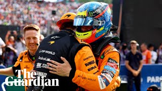 Oscar Piastri enjoys debut win after McLaren order Lando Norris to give up the lead [upl. by Niwred540]