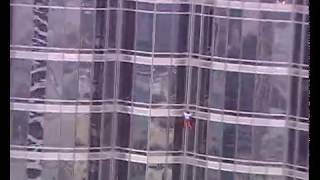 Alain ROBERT climbs Burj Khalifa Aerial filming [upl. by Yerffeg152]