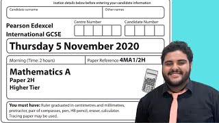 A Part of the Edexcel exam november 2020 [upl. by Llertac913]