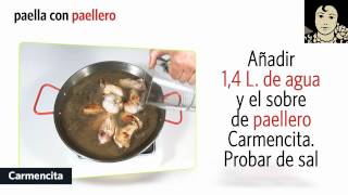 MICRO RECETA PAELLA CON PAELLERO CARMENCITA ESP [upl. by Darlleen]