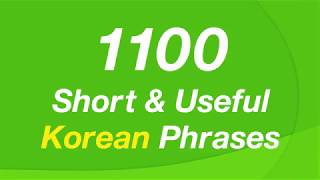 1000 Short amp Useful Korean Phrases 🇰🇷 [upl. by Haidabo]