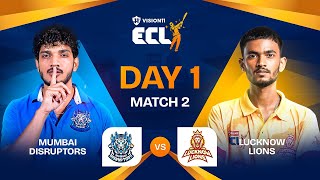 ECL  Match 2  Mumbai Disruptors vs Lucknow Lions  Munawar Faurqui vs Anurag Dwivedi [upl. by Astred858]