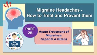 Nurtec Ubrelvy and ReyvowNew Drugs for Acute Migraine Treatment Part 2B Pharmacy medications [upl. by Stanwin274]