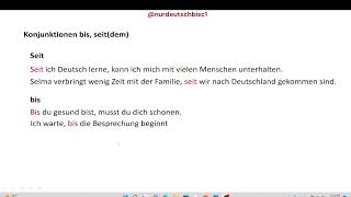 A2 Menschen Lektion 22 Grammatik seit seitdem bis Nebensatz [upl. by Viscardi]