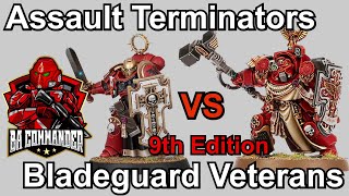 Bladeguard Veterans vs Assault Terminators  Blood Angels 9th Edition [upl. by Cy563]