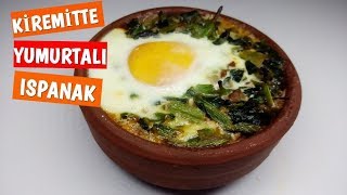 Kiremitte Yumurtalı Ispanak Tarifi [upl. by Kroo916]