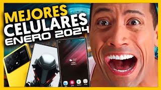 3 MEJORES CELULARES✅ ENERO 2024 ¡GAMAS ALTA MEDIA Y BAJA [upl. by Pollie262]