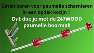 Gaten boren voor paumelle scharnieren in een opdek kozijn [upl. by Pawsner]